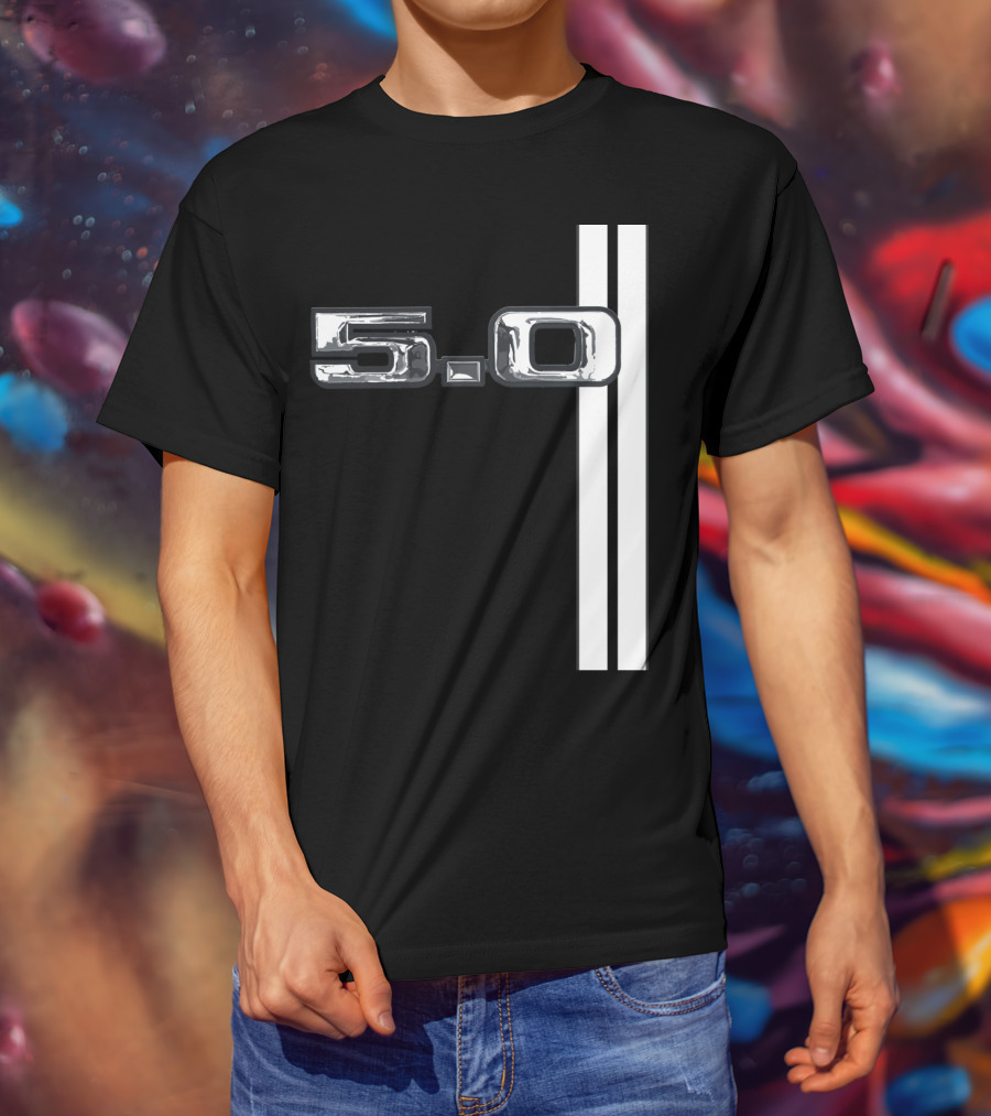 5.0 Racing Stripe Classic Car T-Shirt