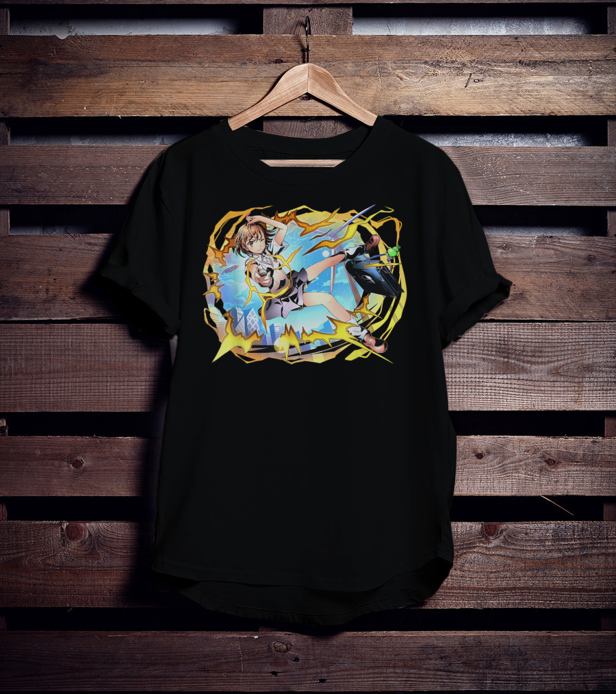 A Certain Magical Classic Anime Index Action Scene And Urban Landscape T-Shirt