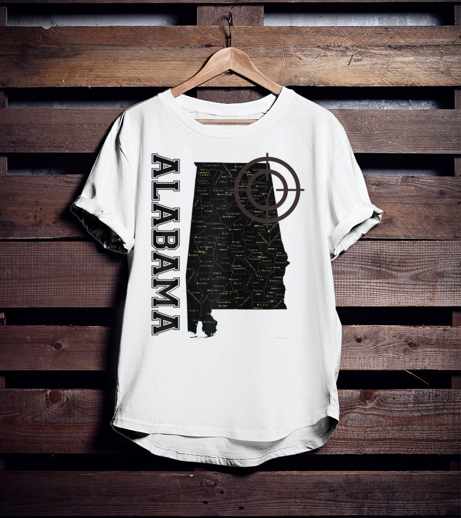 Alabama Vintage Maps Classic With Counties And Target T-Shirt