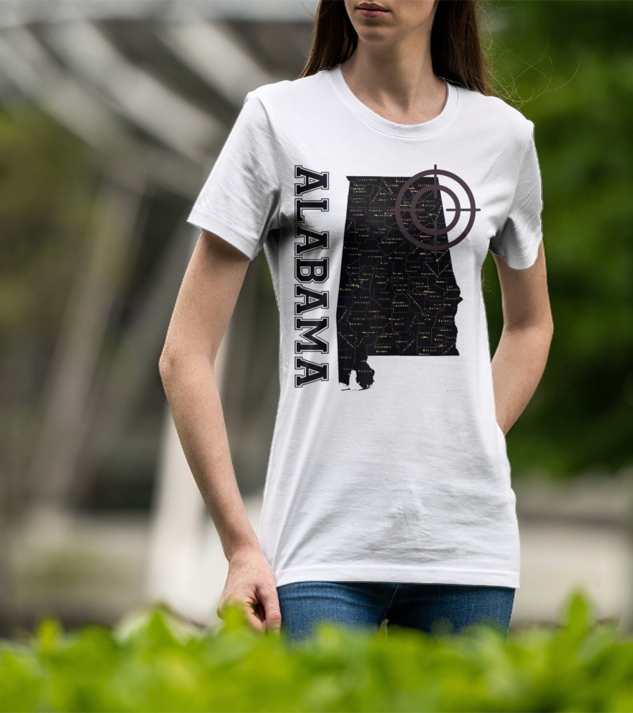 Alabama Vintage Maps Classic With Counties And Target T-Shirt