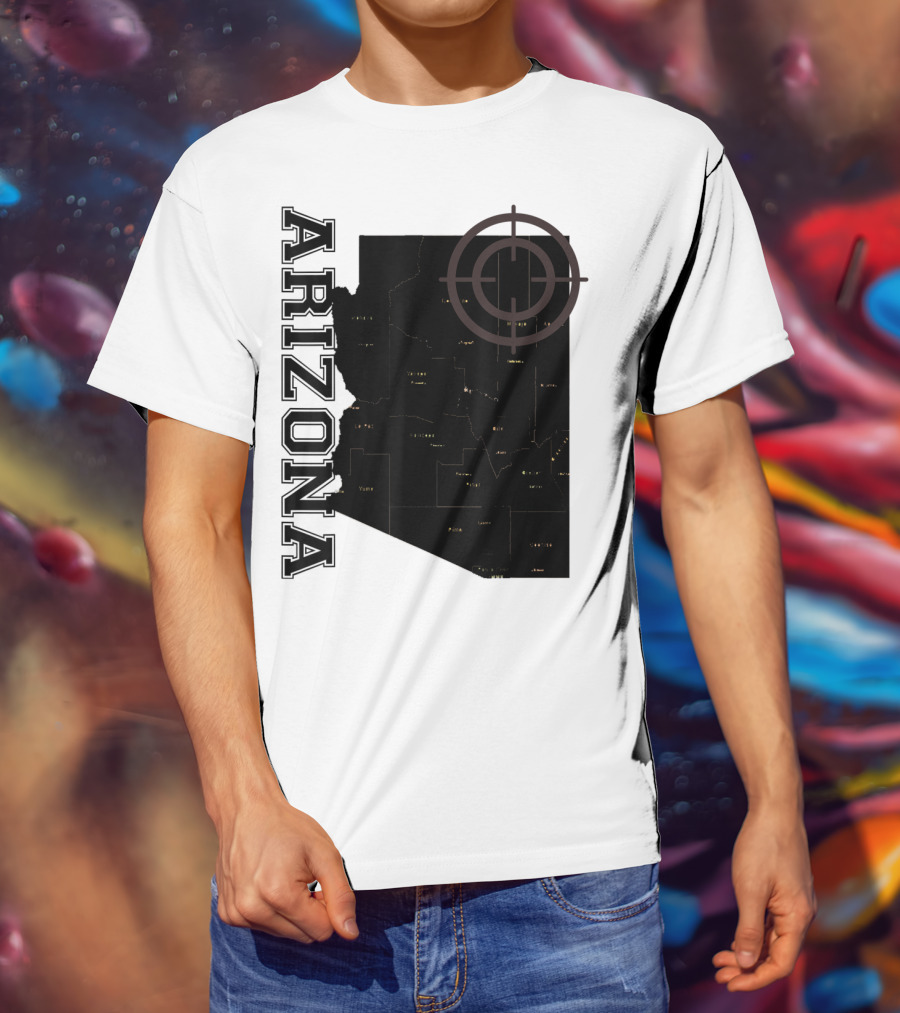 Arizona Map Classic Fun With Target T-Shirt