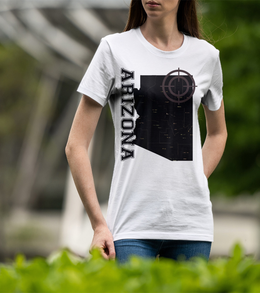 Arizona Map Classic Fun With Target T-Shirt