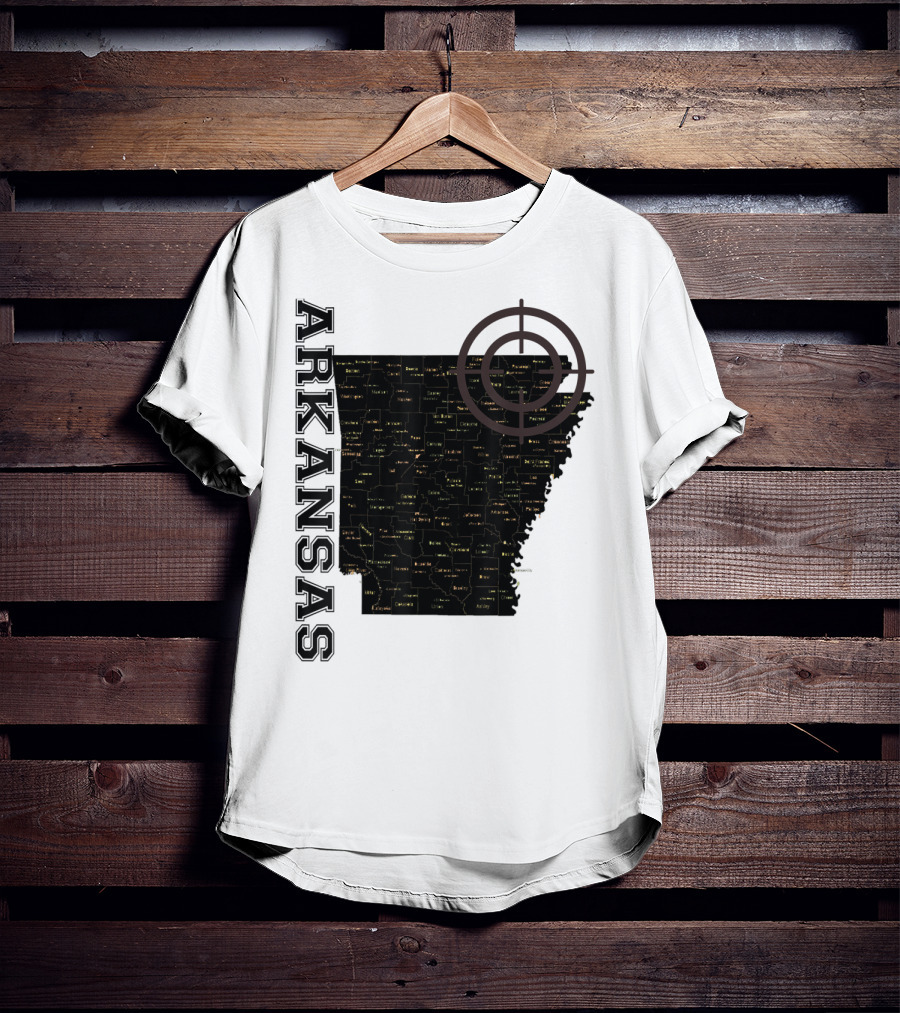 Arkansas Maps Classic Fun Targeted Exploration T-Shirt