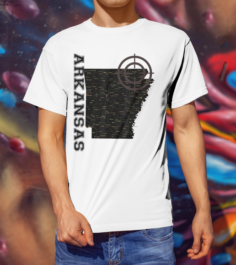 Arkansas Maps Classic Fun Targeted Exploration T-Shirt