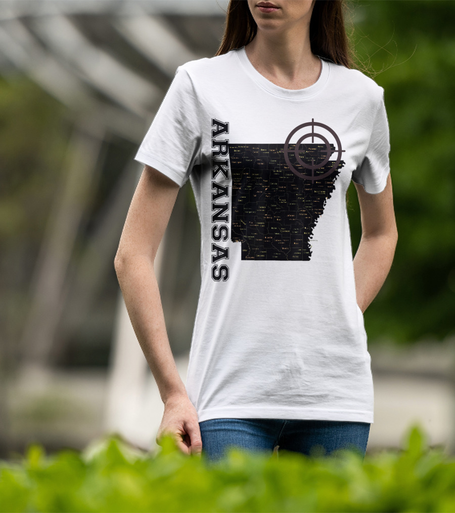 Arkansas Maps Classic Fun Targeted Exploration T-Shirt