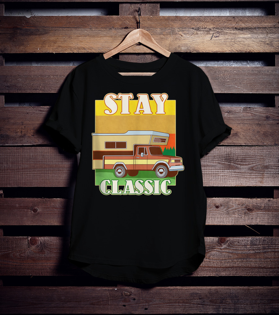Stay Classic Camping And RV Vintage Camper T-Shirt