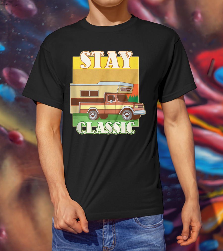 Stay Classic Camping And RV Vintage Camper T-Shirt