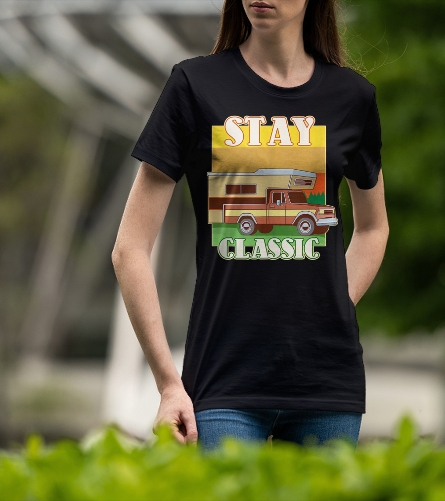 Stay Classic Camping And RV Vintage Camper T-Shirt