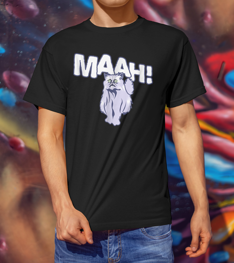Mysterious Cat Exclaiming Maah T-Shirt