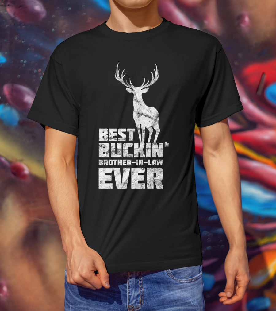 Best Buckin' Brother-in-Law Ever Mens Awesome Buck Deer T-Shirt