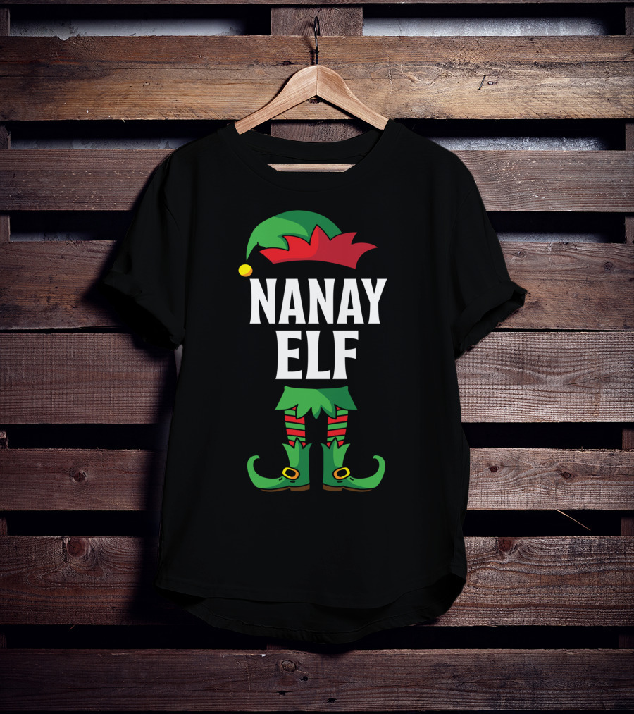 Nanay Elf Costume Christmas Holiday T-Shirt