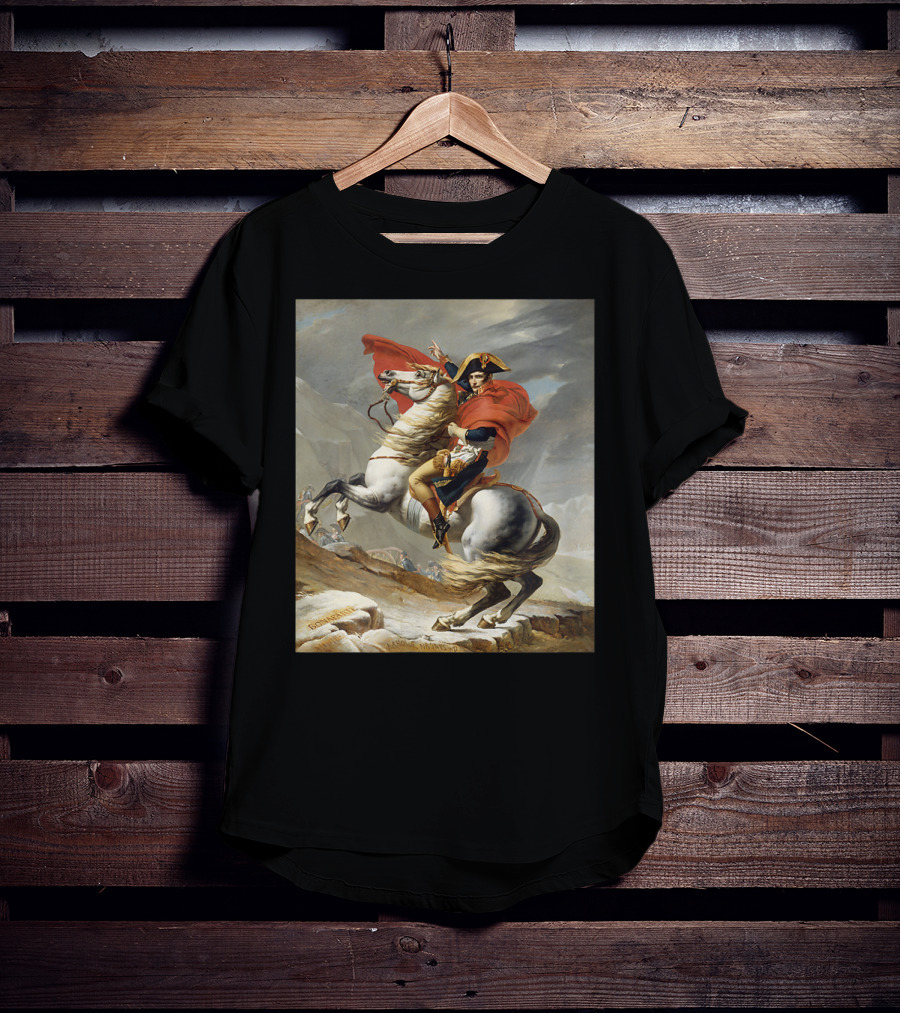 Napoleon Bonaparte Crossing The Alps Iconic Equestrian T-Shirt