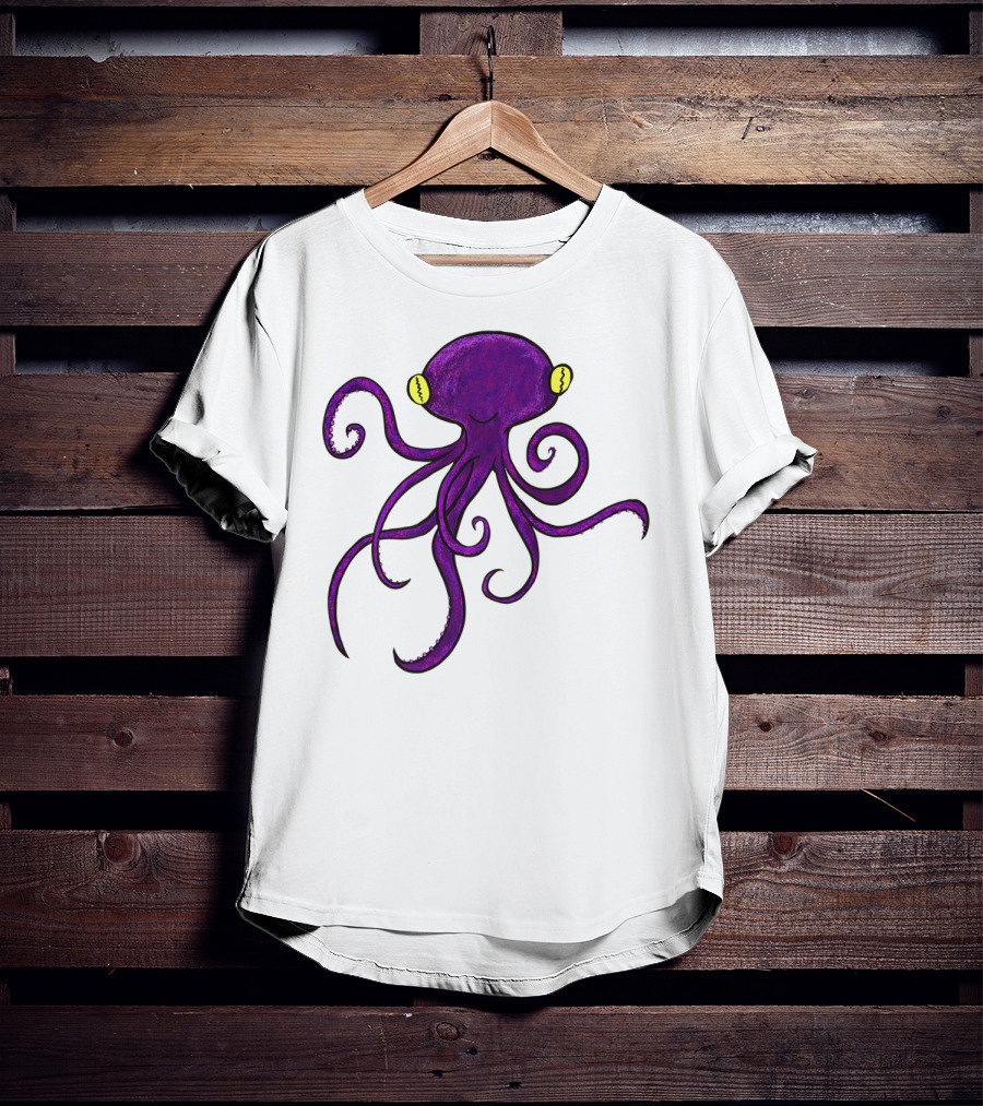 Purple Octopus Whimsical T-Shirt