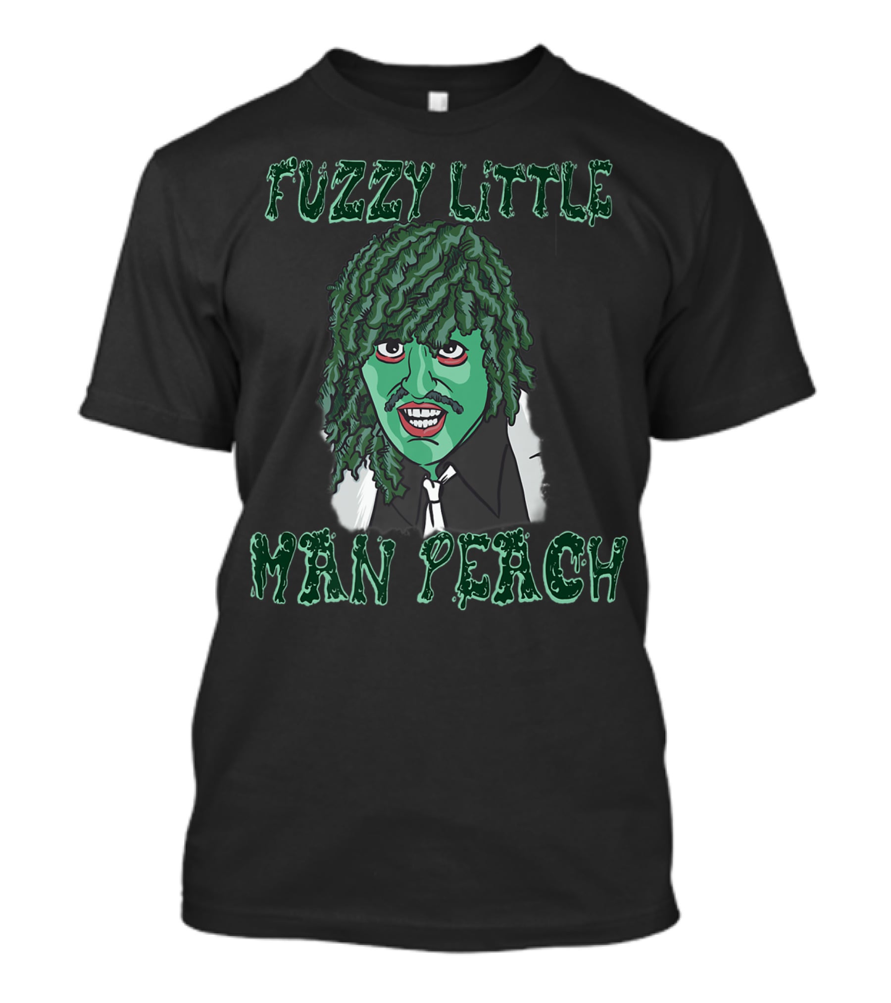 Fuzzy Little Man Peach Gregg Inspired Cartoon Character T-Shirt
