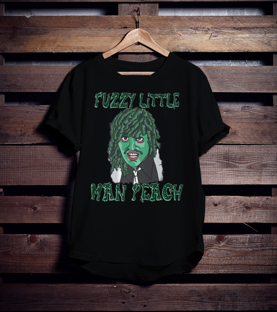 Fuzzy Little Man Peach Gregg Inspired Cartoon Character T-Shirt