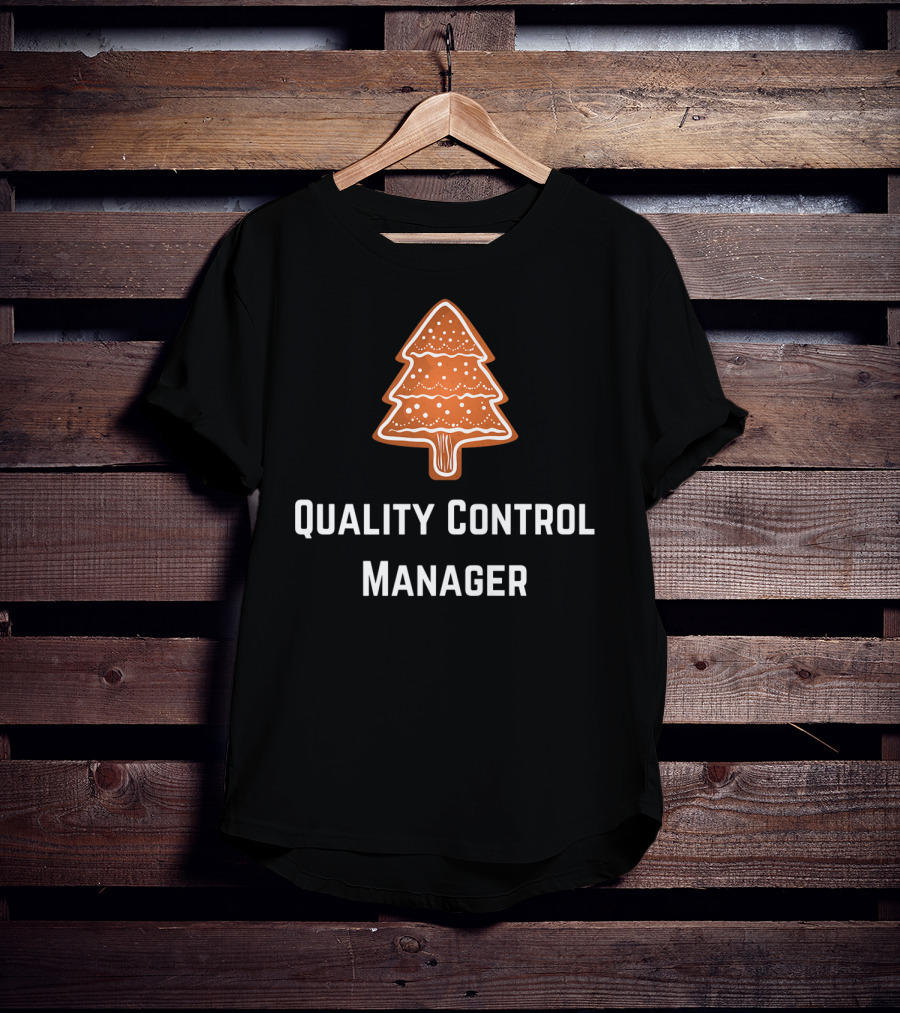 Quality Control Manager Christmas Tree Cookie T-Shirt