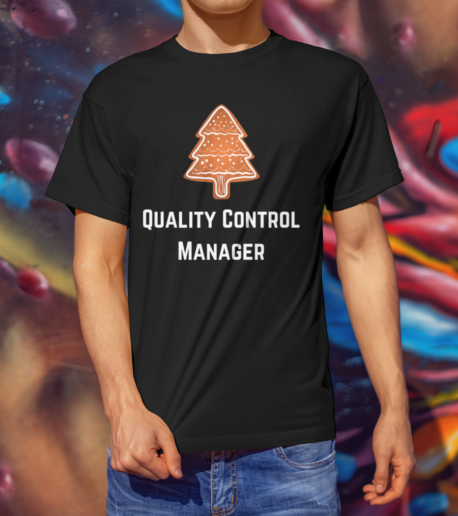 Quality Control Manager Christmas Tree Cookie T-Shirt