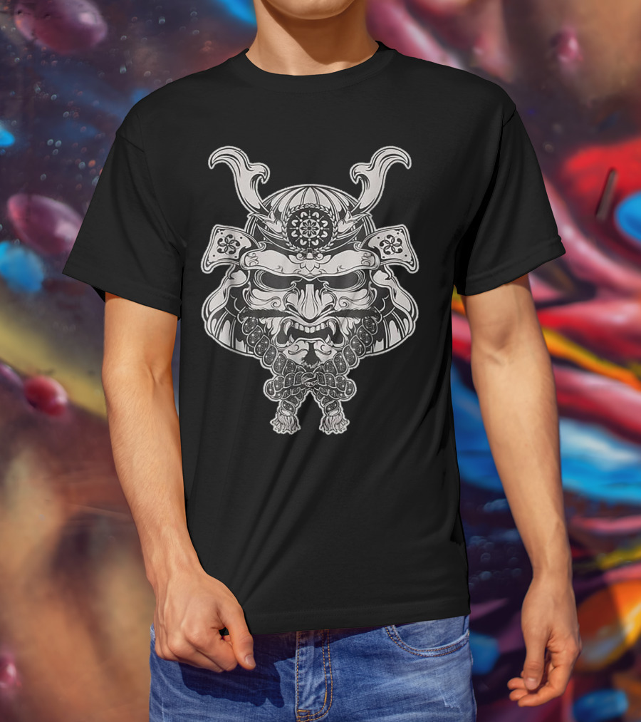 Samurai Warrior Original Japanese Mask T-Shirt