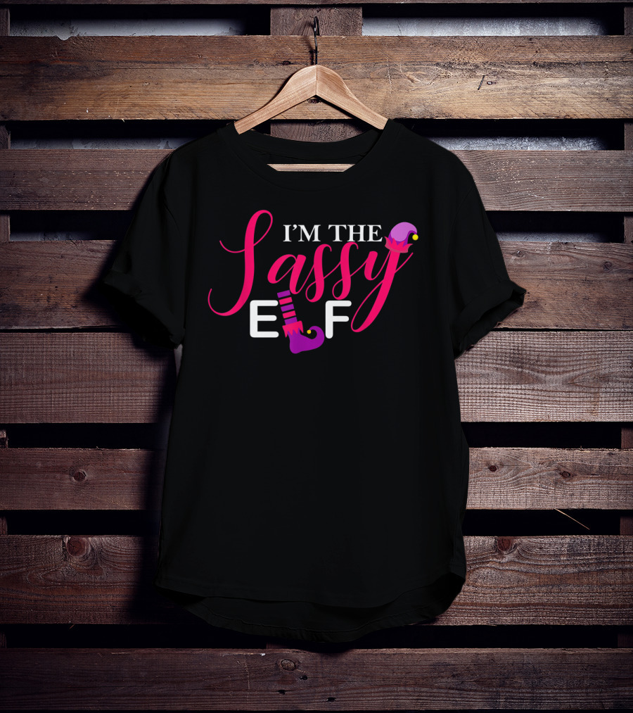 I'm The Sassy Elf Matching Family Group Elf Squad T-Shirt