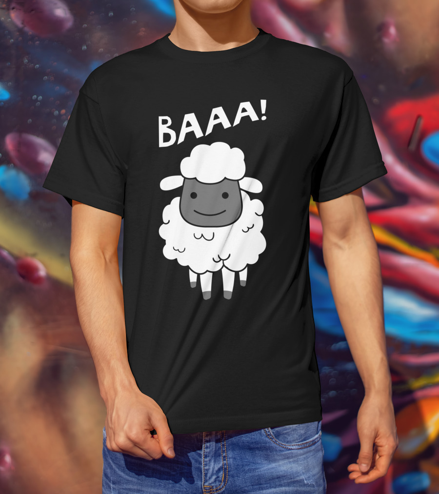 Baaa Sheep Sheep Lovers Animal Print Farm T-Shirt