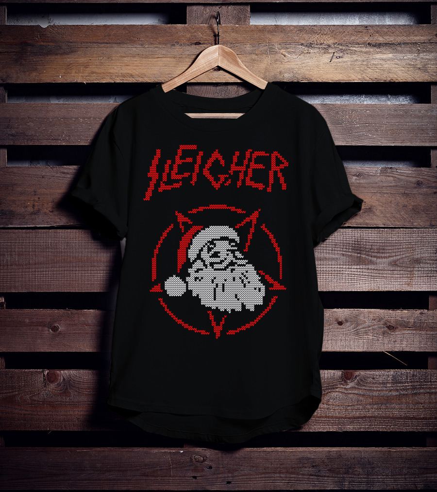 Sleigher Santa Pentagram Knit T-Shirt