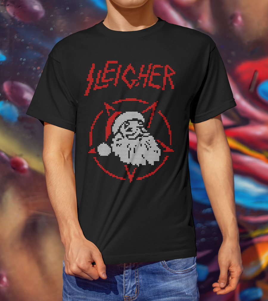 Sleigher Santa Pentagram Knit T-Shirt