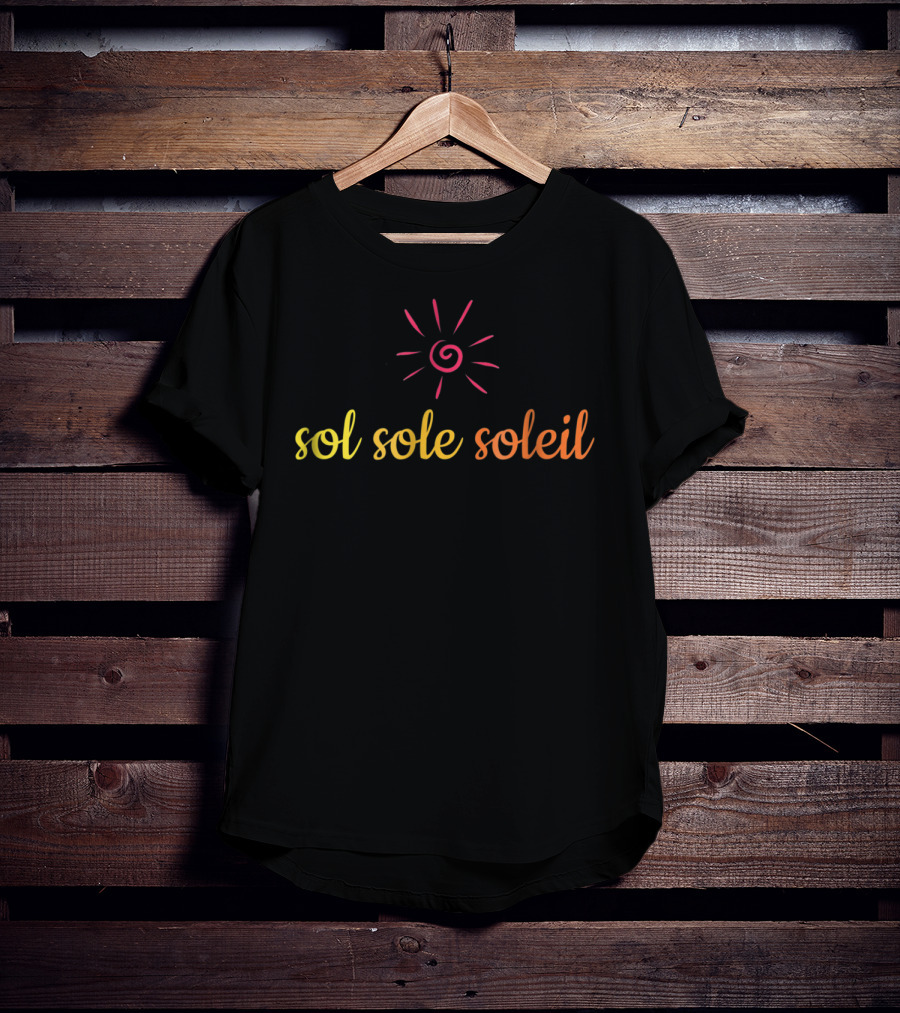 Sol Sole Soleil Sun Languages Spiral T-Shirt