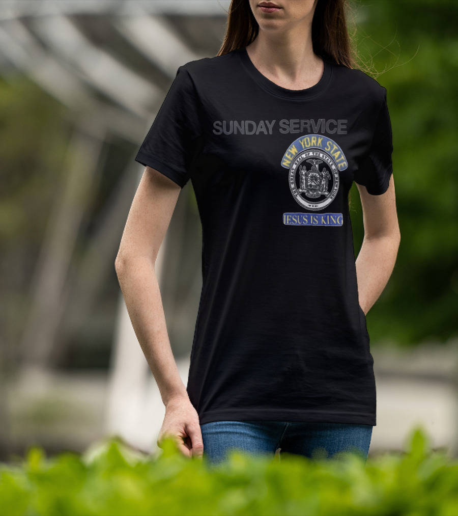 Sunday Service New York State Jesus Is King T-Shirt