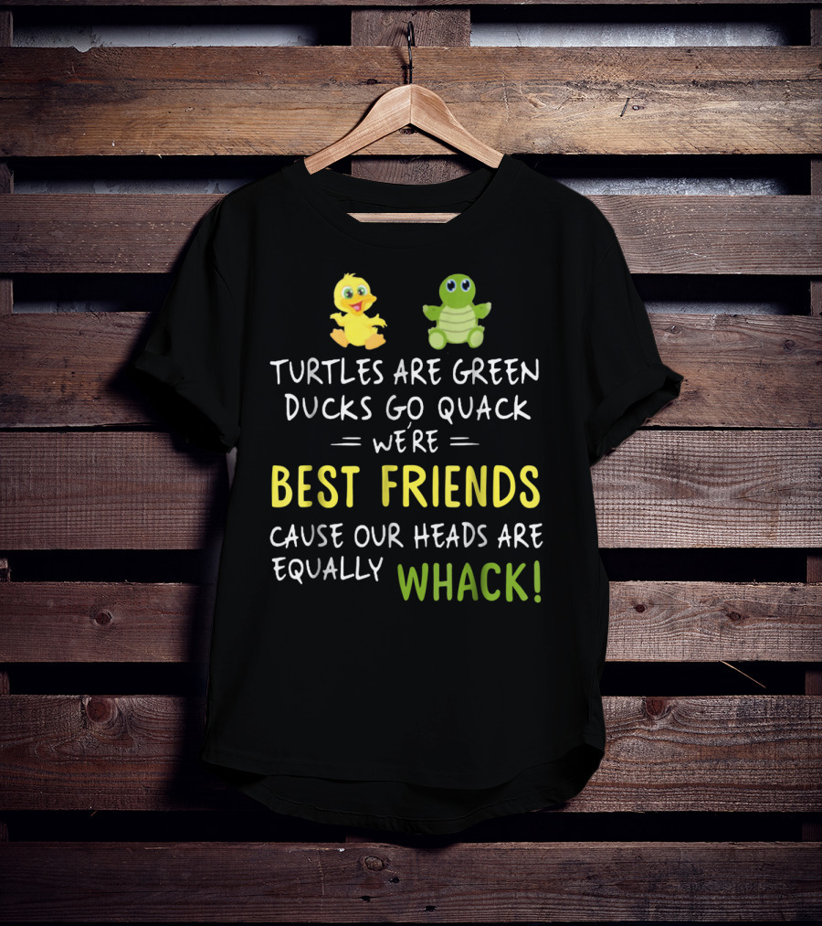 Turtles Are Green Ducks Go Quack We're Best Friends Cause Our Heads Are Equally Whack T-Shirt