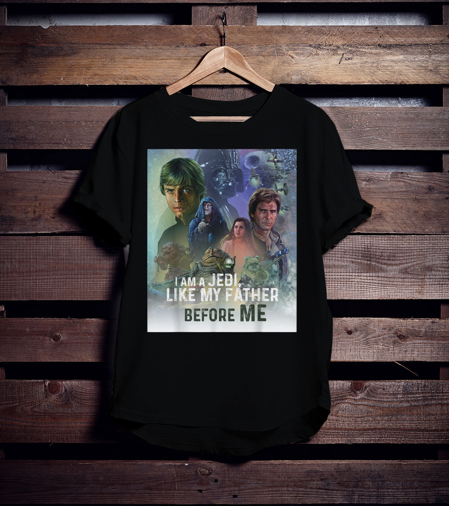 I Am A Jedi Like My Father Before Me Star Wars Celebration Return Of The Jedi Mural T-Shirt