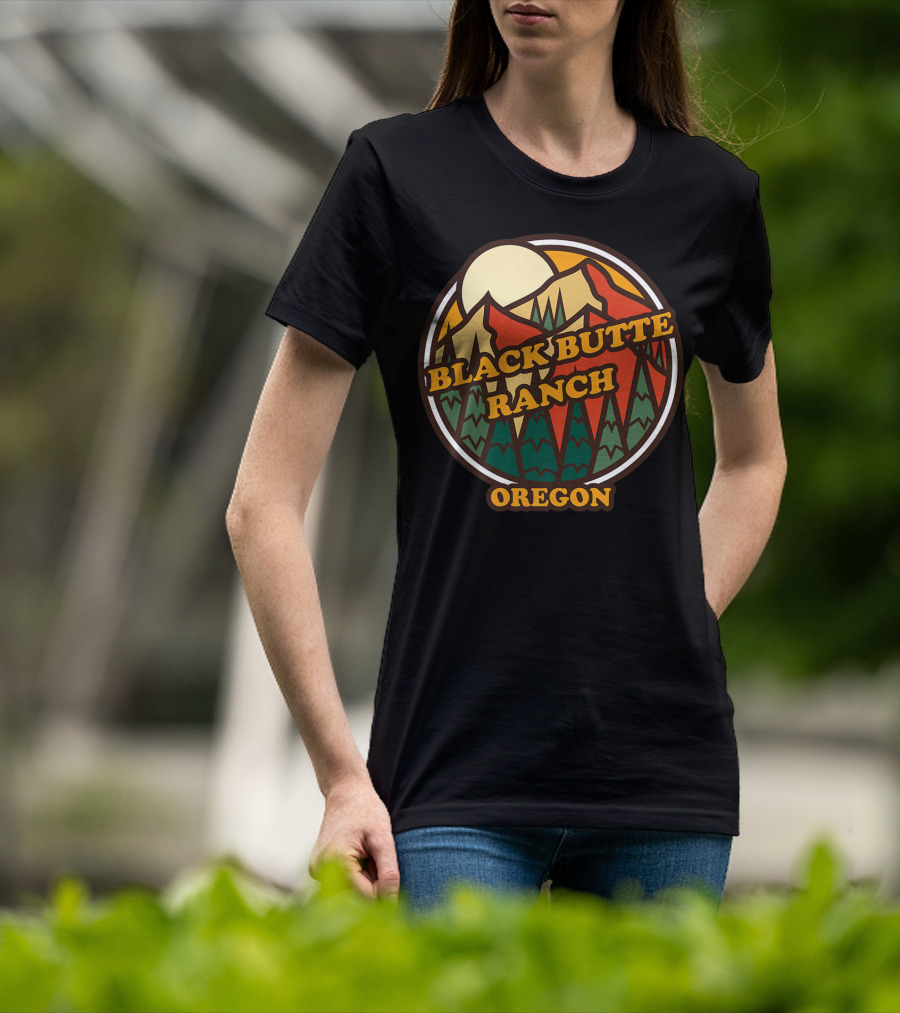 Black Butte Ranch Oregon Vintage Mountain Sun T-Shirt