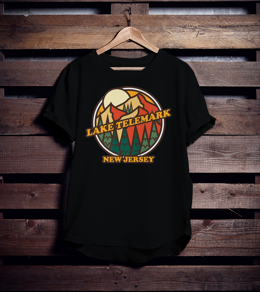 Lake Telemark New Jersey Retro Mountain Vintage T-Shirt