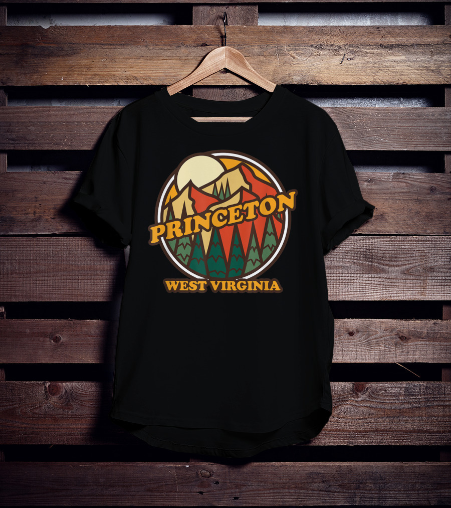 Princeton West Virginia Vintage Mountain Scene T-Shirt