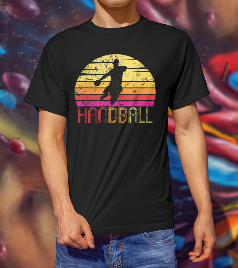 Vintage Handball Retro Sunset T-Shirt