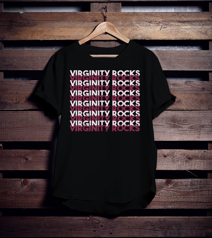 Virginity Rocks Grey Black Pink Danny Duncan T-Shirt