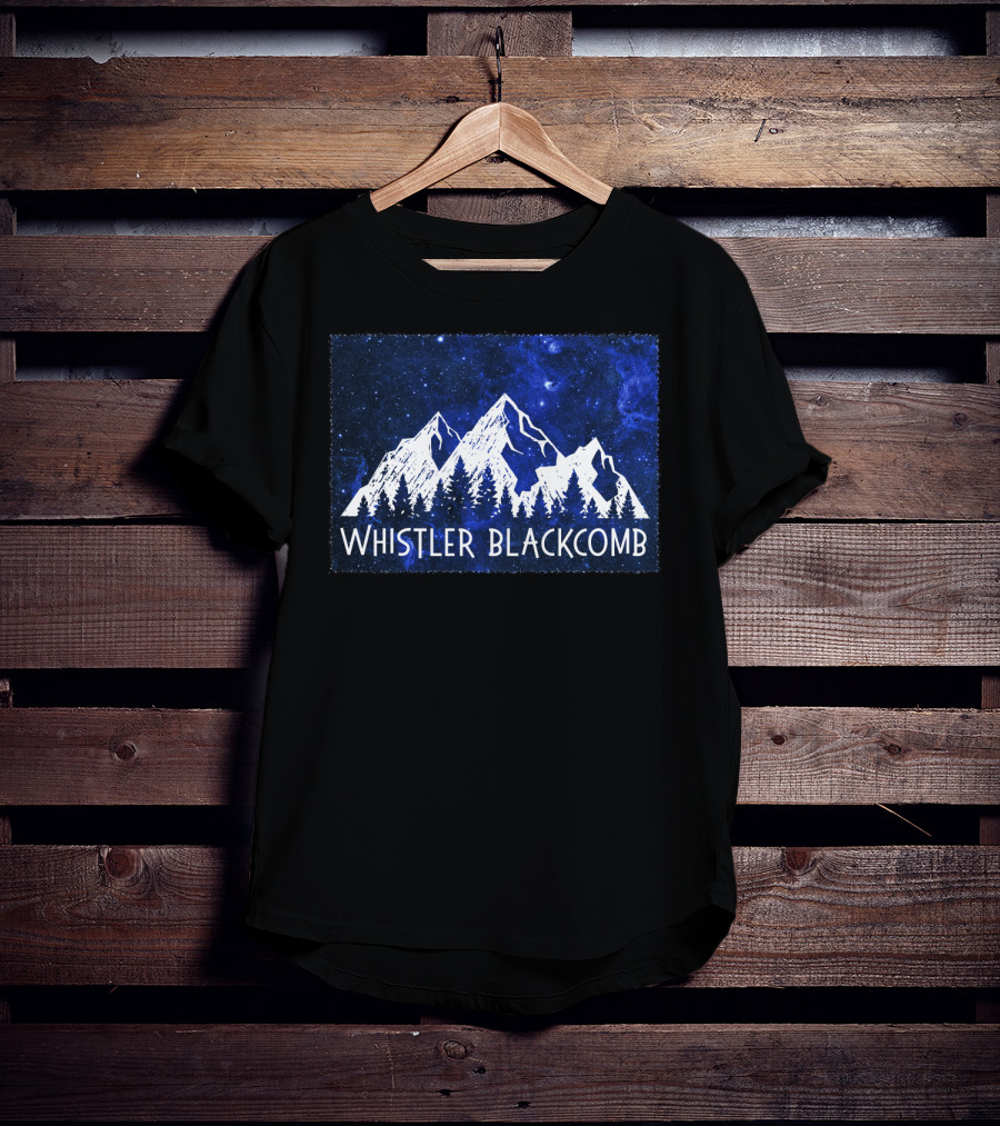 Whistler Blackcomb Mountain Scenic Starry Sky Forest T-Shirt