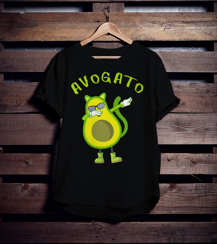 Avogato Cool Avocado Cat Dabbing T-Shirt
