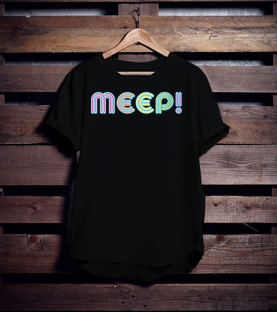 MEEP Colorful Neon Fun Pride Humorous Expression T-Shirt