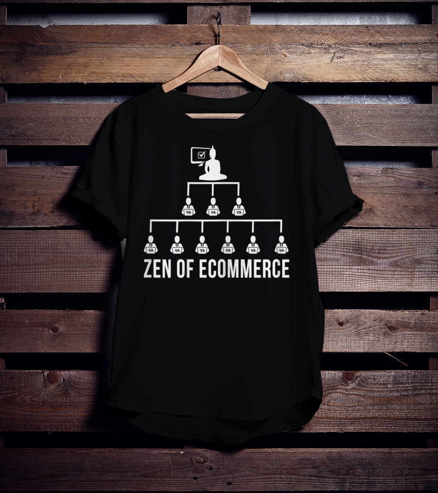 Zen Of Ecommerce VA Hierarchy Buddha Icon Checkmark T-Shirt