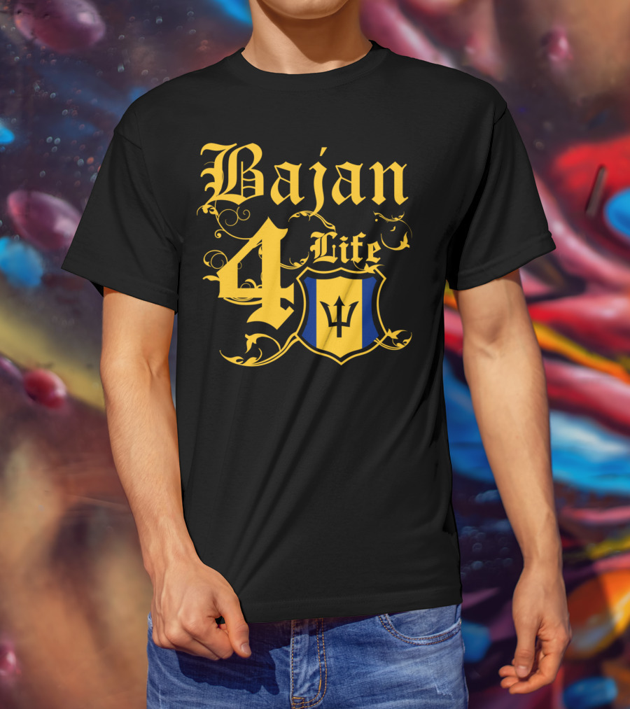 Bajan 4 Life Barbados Flag T-Shirt