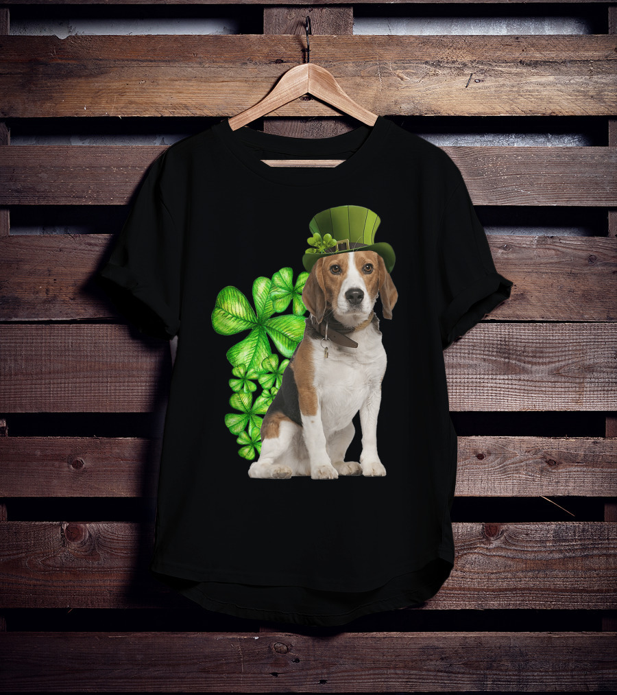 Beagles Irish Shamrock Dog Lovers St. Patrick's Hat T-Shirt