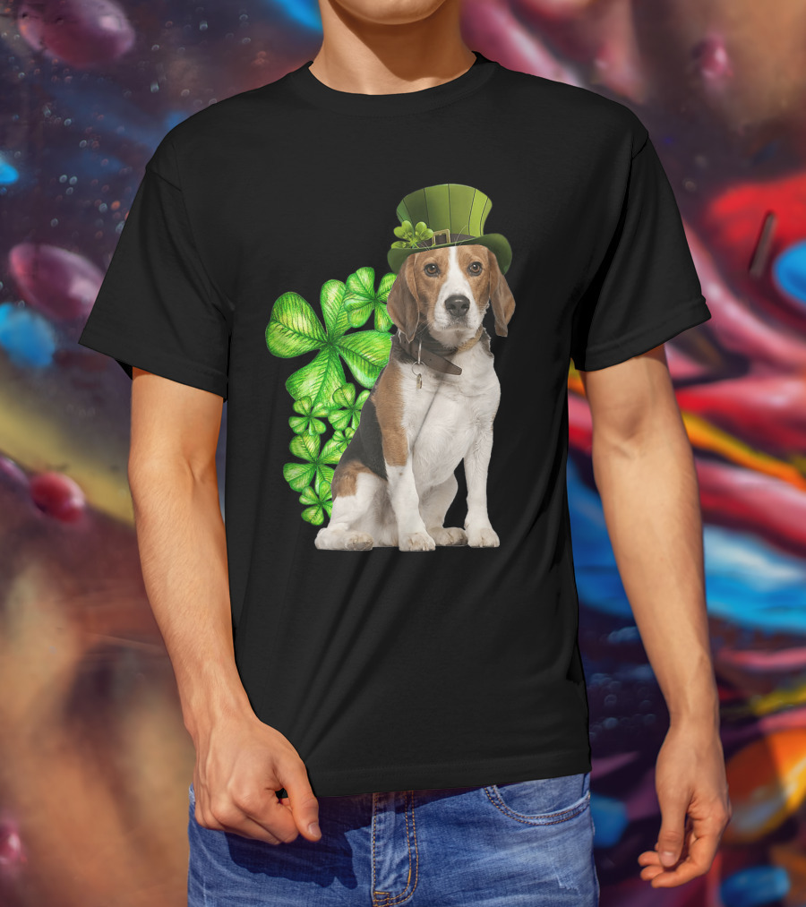 Beagles Irish Shamrock Dog Lovers St. Patrick's Hat T-Shirt
