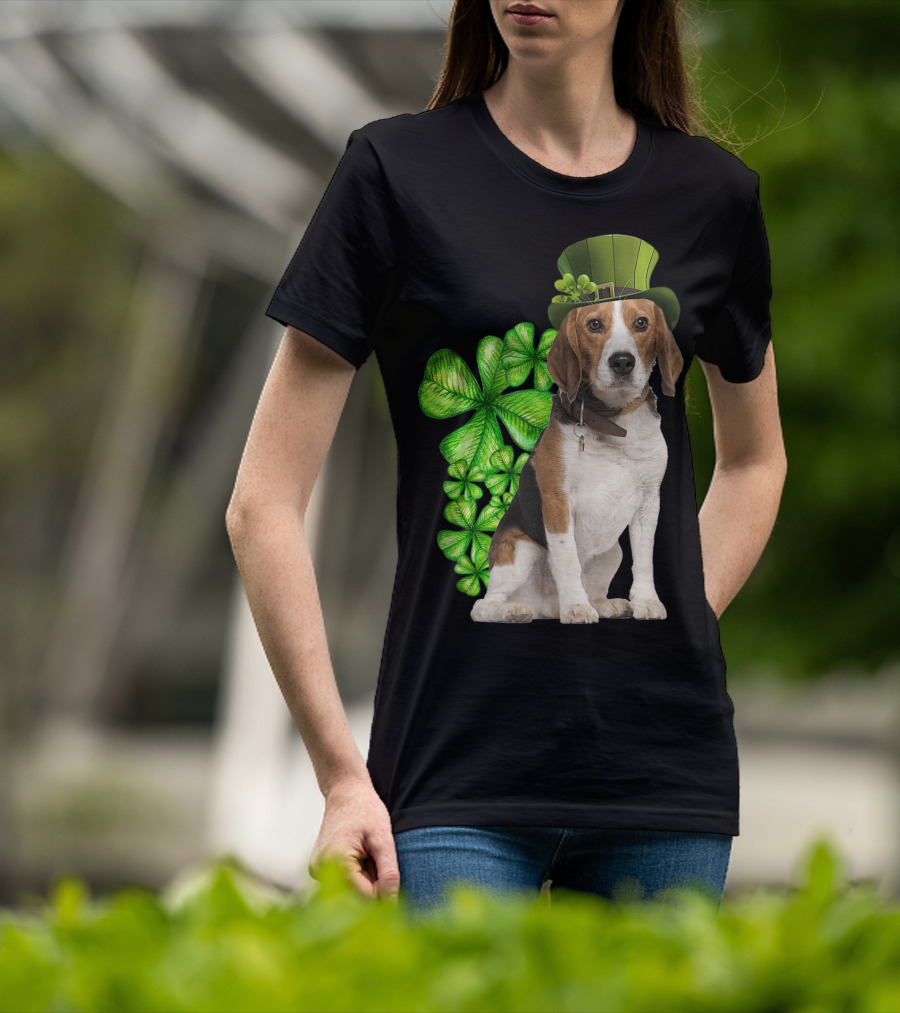 Beagles Irish Shamrock Dog Lovers St. Patrick's Hat T-Shirt
