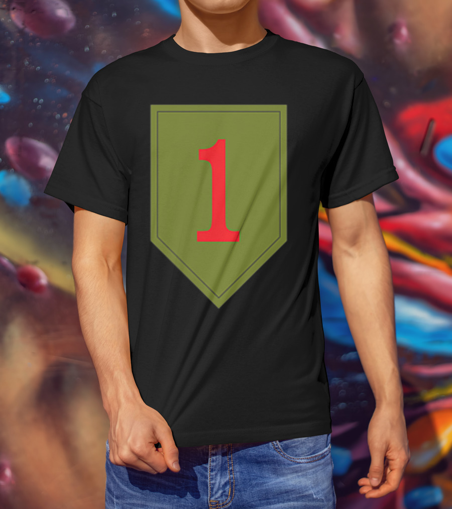 Big Red One 1st Infantry Division Patch Emblem Badge T-Shirt