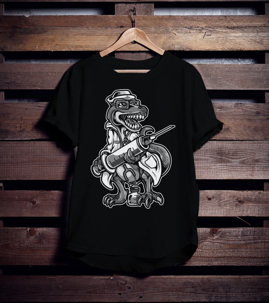 Funny Cute Nurse Dinosaur Love Registered T-Shirt