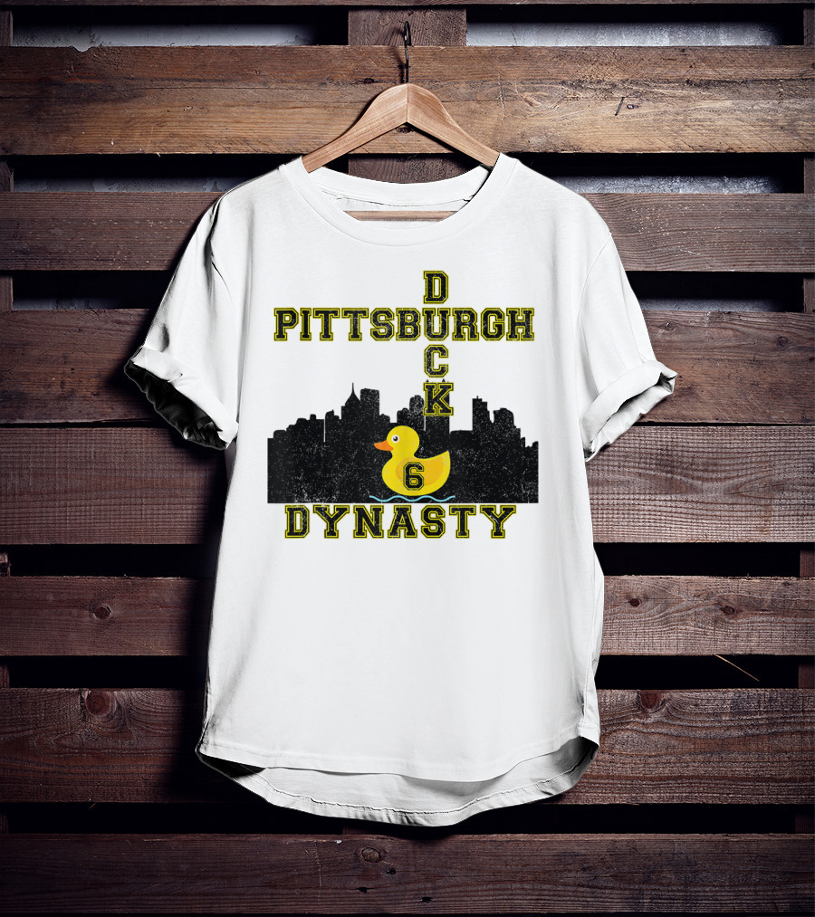 Pittsburgh Duck 6 Dynasty Football Skyline T-Shirt