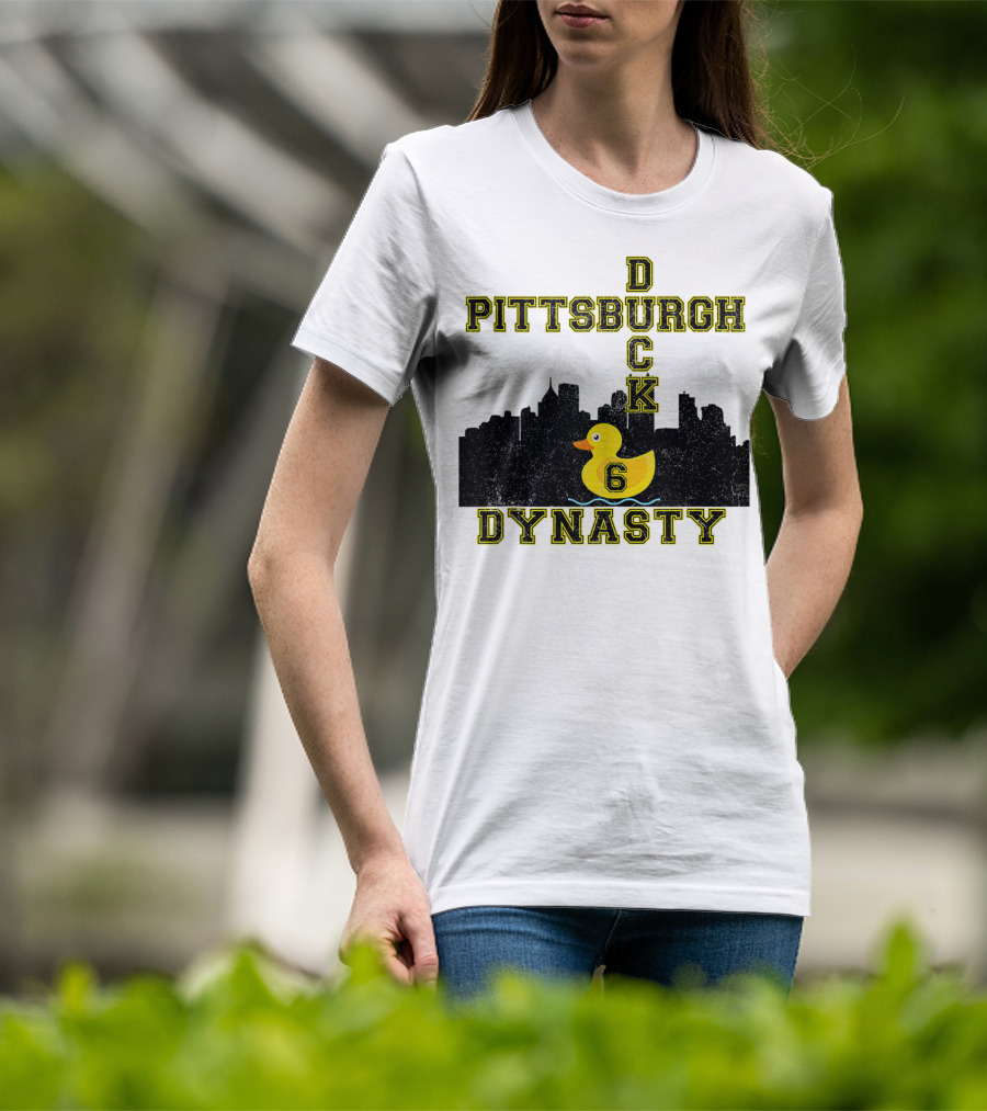 Pittsburgh Duck 6 Dynasty Football Skyline T-Shirt