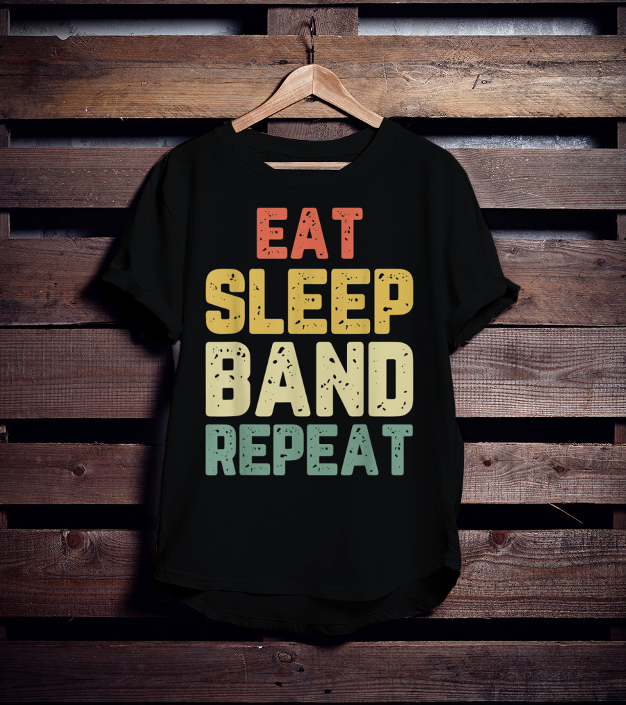 Eat Sleep Band Repeat Marching Funny Director T-Shirt