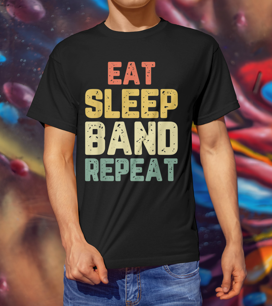 Eat Sleep Band Repeat Marching Funny Director T-Shirt