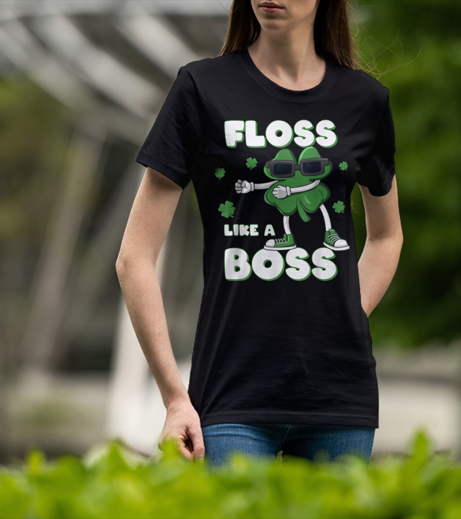 Floss Like A Boss Shamrock Shades Dance T-Shirt